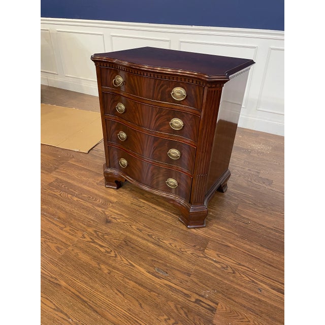 Serpentine Mahogany Accent Chest/Nightstand by Leighton Hall For Sale - Image 4 of 6