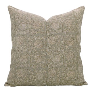 Fabdivine Traditional Block Print Cushion Cover Pure Linen 16x16 Inch- 6Kamal For Sale