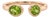Peridot Toi Et Moi Ring | Double Stone Open Ring | Dainty August Birthstone Ring for Woman Us 7 For Sale