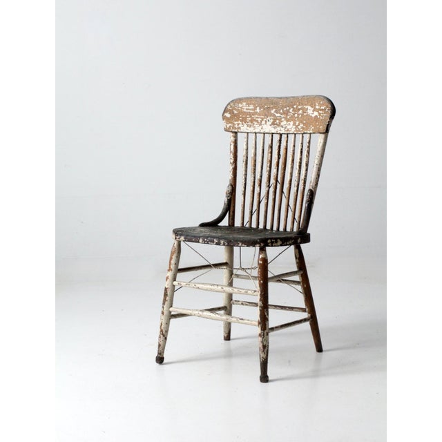 Antique Spindle Back Chair For Sale - Image 4 of 12