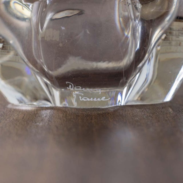 Glass 1950s Pair of French Glass Salt and Pepper Cellars For Sale - Image 7 of 11