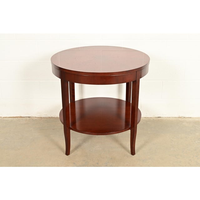 Kindel Furniture Kindel Furniture Modern Regency Mahogany Two-Tier Center Table or Tea Table For Sale - Image 4 of 13