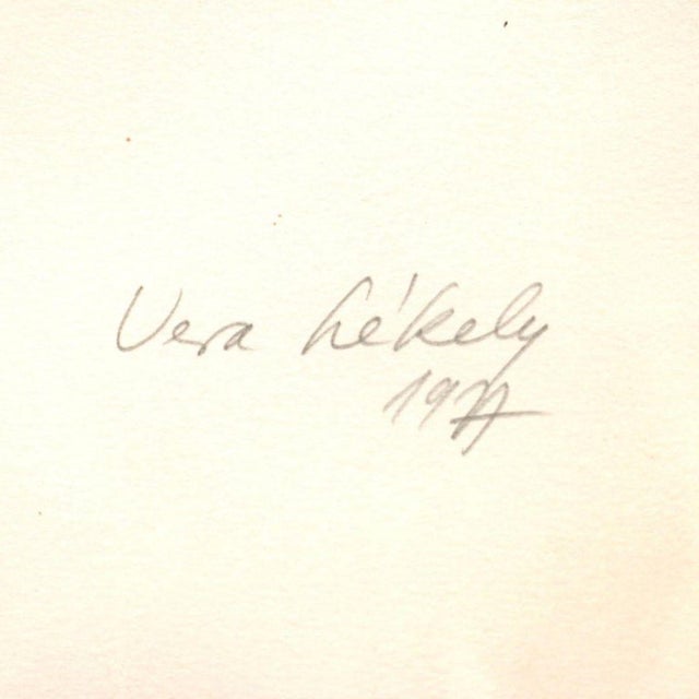 1970s Véra Székély, Figurative Composition, 1977, Lithograph For Sale - Image 5 of 7