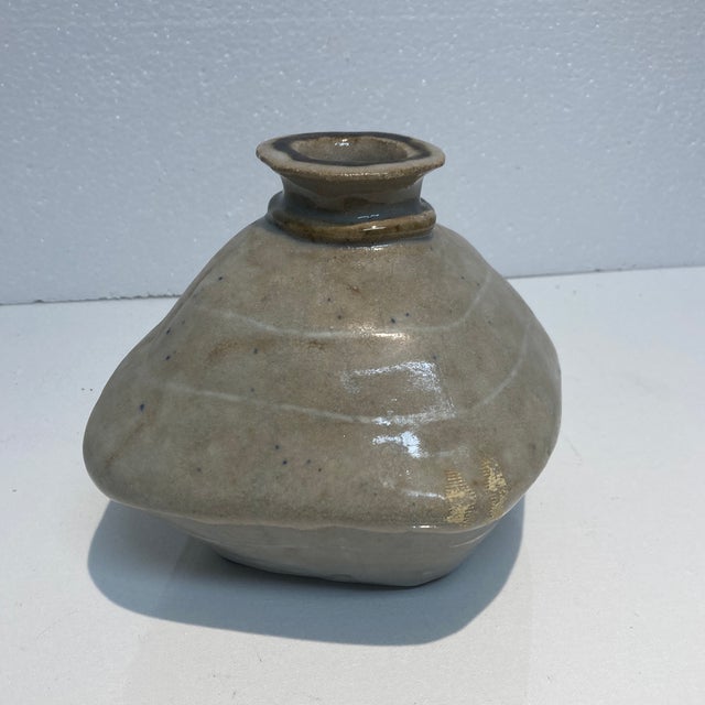 Unique Shape Beige Pottery For Sale In Palm Springs - Image 6 of 6