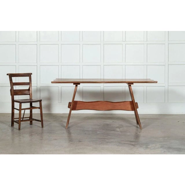 Mid-Century English Carved Fruitwood Refectory Desk, 1960s For Sale - Image 4 of 13