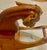 47” Vintage Handcrafted Rocking Horse Solid Cherry Wood,with Leather Bridle and Ears, Carved Mane For Sale In Sacramento - Image 6 of 10