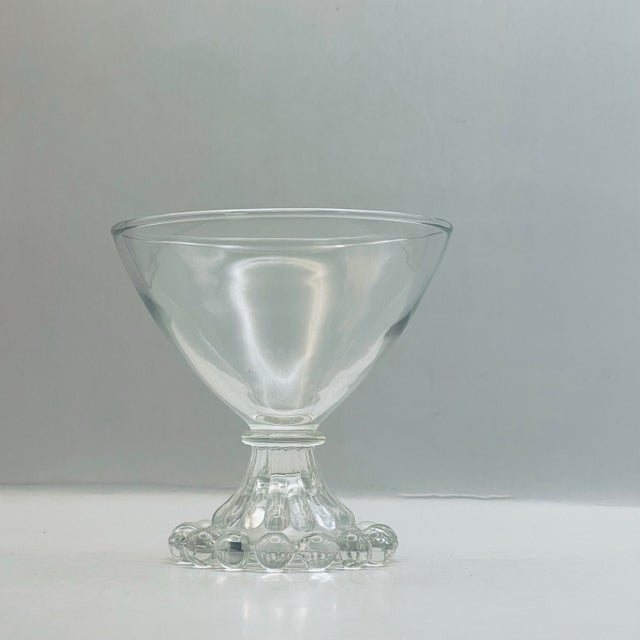 Art Deco Mid 20th Century Bubble Footed Cocktail Glasses- Set of Four For Sale - Image 3 of 3