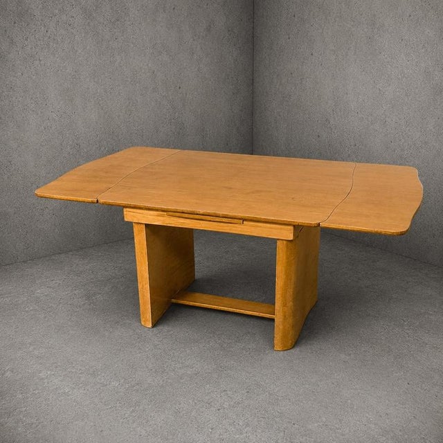 Art Deco Birds Eye Maple Draw Leaf Extending Dining Table, 1930s For Sale - Image 11 of 11