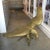 Large and beautifully imposing solid brass eagle with wings fully expanded. The sculpture is standing on a solid brass...