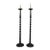Spool Turned Pricket Floor Candlestick Holders, a Pair For Sale