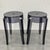 Plastic Kartell Charles Ghost Stool Smoke Grey 18 In For Sale - Image 7 of 14