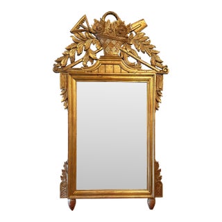 Vintage Louis XVI Style Giltwood Mirror For Sale