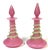 Pair French Pink Opaline Perfume Bottles with Green Serpents Attrib. Baccarat For Sale - Image 9 of 13