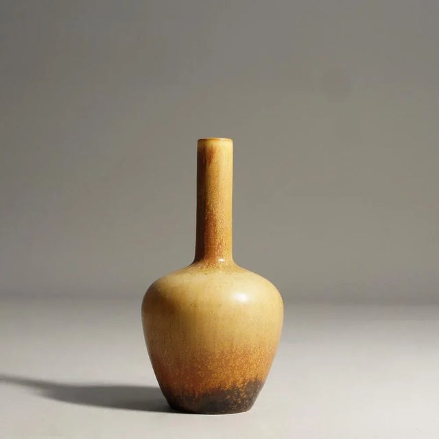 Vase in Stoneware with Harefur Glaze by Carl-Harry Stålhane for Rörstrand, 1950s For Sale - Image 8 of 8