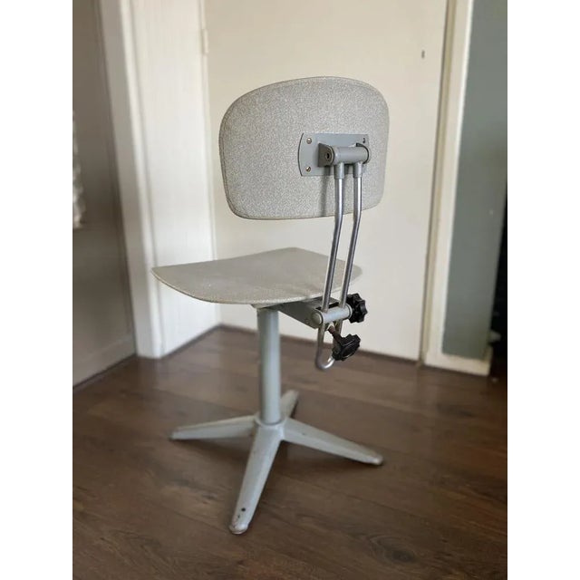 Metal Vintage Industrial Desk Chair by Friso Kramer, 1950s For Sale - Image 7 of 10