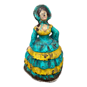 1920s Antique Hubley Cast Iron "Little Colonial Lady" Doorstop
