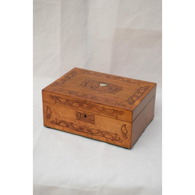 Victorian Birdseye Maple Jewelry Box For Sale - Image 14 of 15