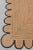 Black Scallop Edge Jute Rug 2x2 Ft. For Sale - Image 6 of 13
