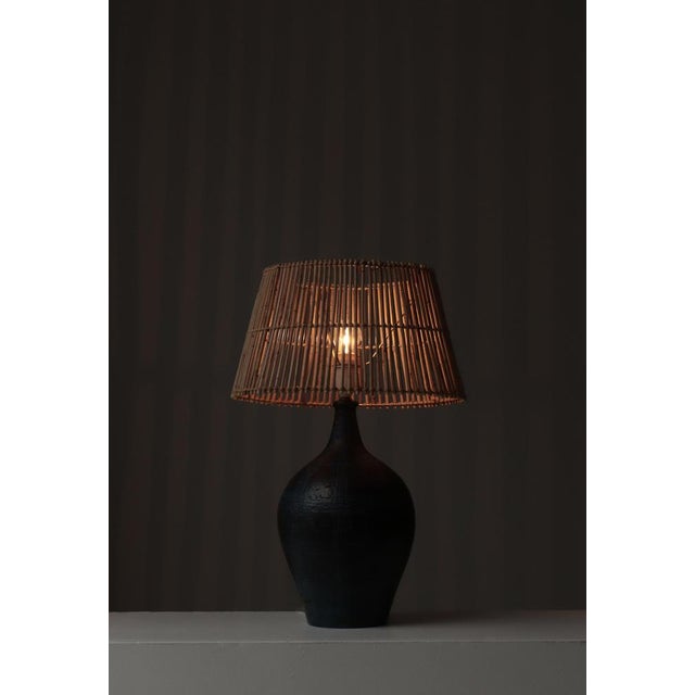 Large Scandinavian Modern Stoneware Lamp attributed to Sejer Keramik, Denmark, 1960s For Sale - Image 6 of 14