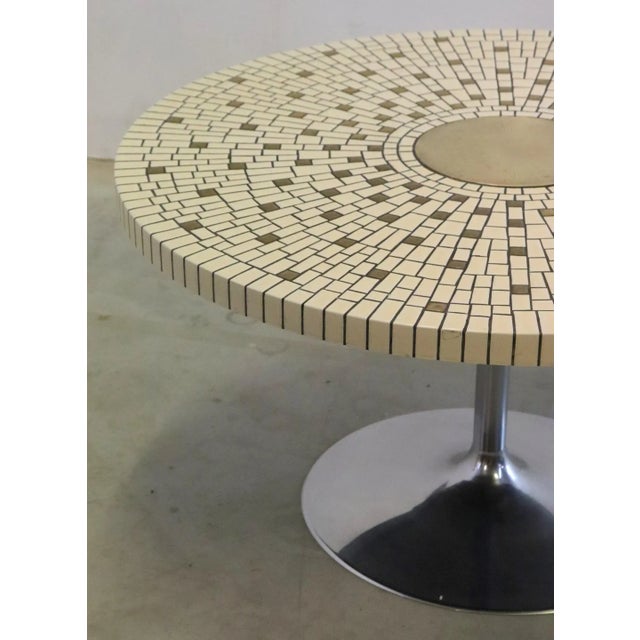 Round Mosaic Table with Tulip Base, 1970 For Sale - Image 6 of 8