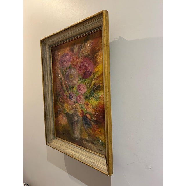 R Poirot, Bouquet, 1950s, Oil on Canvas For Sale - Image 7 of 16