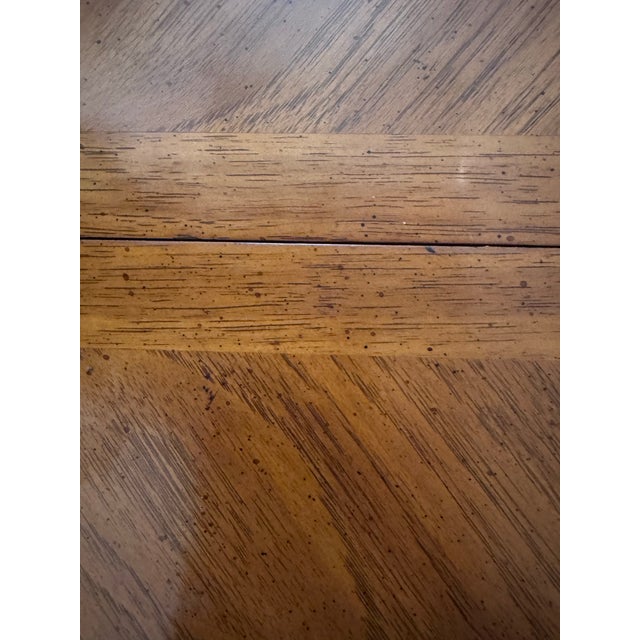 Vintage Drexel Cabernet Classics Pecan Dining Table and Six Cane-Back Chairs For Sale - Image 10 of 12