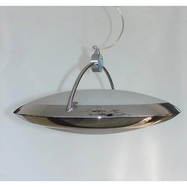 Silver Pendant Lamp by f.fabien , Italy 1980s For Sale - Image 8 of 13