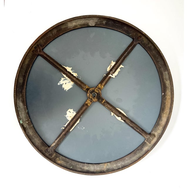 Oversized Vintage Gilt Metal Mirrored Plateau — Repurposed Lighting Element — Hollywood Regency / Neoclassical For Sale - Image 15 of 18