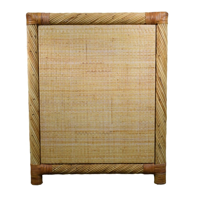 Coastal Twisted Rattan and Cane Double Dresser Attributed to Bielecky Brothers For Sale - Image 3 of 4