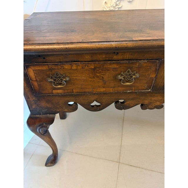 Wood Antique Georgian Oak Console Table, 1900s For Sale - Image 7 of 11