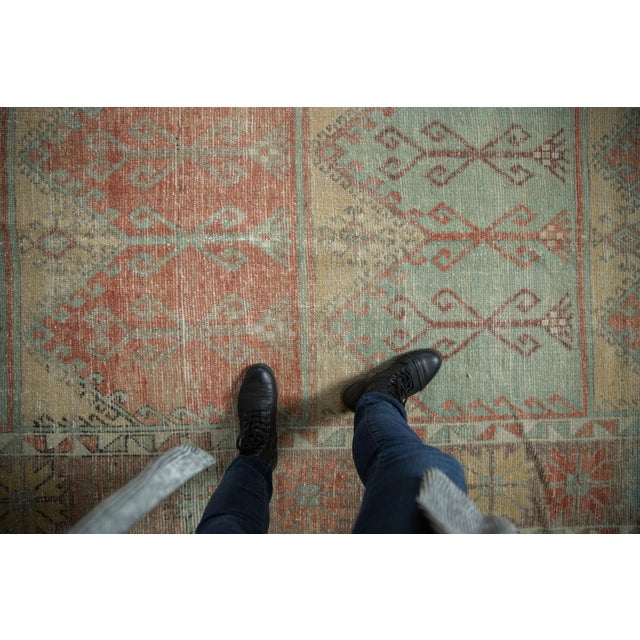 Shabby Chic Vintage Distressed Oushak Rug Runner - 5'6" x 11'10" For Sale - Image 3 of 12