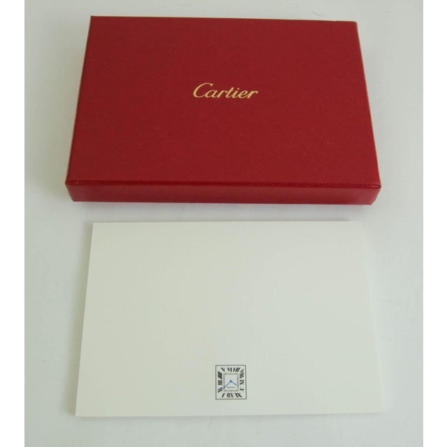 Cartier Paris Card and Envelope Set of 10 with the Iconic Tank Watch Jewelry Design. Authentic Luxury Cartier Stationery...