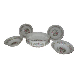 Vintage Royal Standard England Fine Bone China " Mandarin" Salad Bowl Set of 5 For Sale