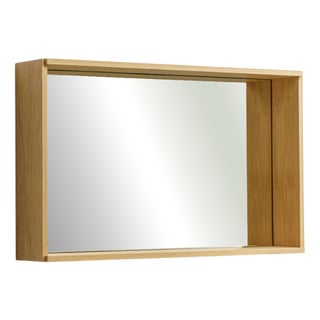 Campo Minimalist Wall Mirror in Oak by Filipe & Viricel For Sale