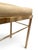Vintage Koch Originals Brass Vanity Bench Tufted Cream Vinyl Hollywood Regency For Sale In Miami - Image 6 of 9