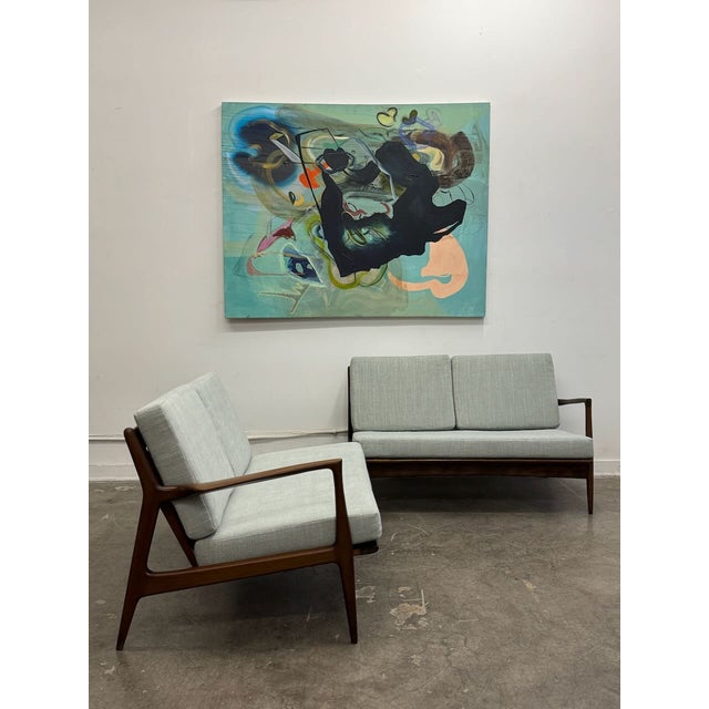 1960s Set of 2 Loveseats Attributed to Ib-Kofod Larsen for Selig For Sale - Image 5 of 15