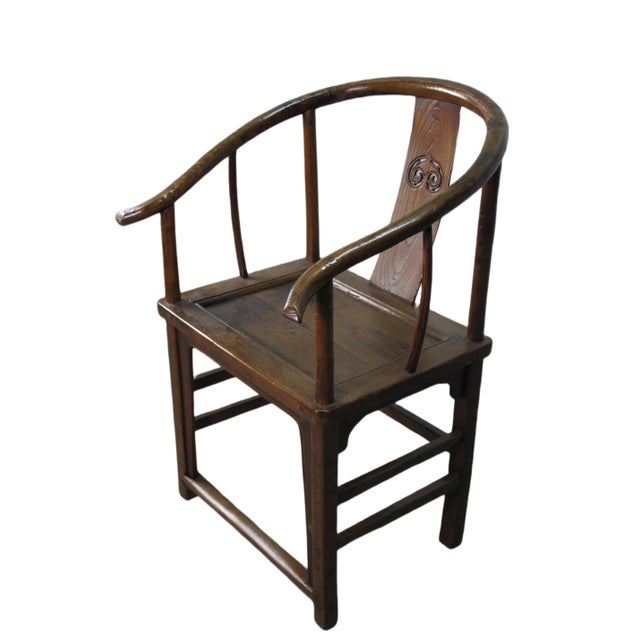 Antique Chinese Round Back Arm Chairs For Sale - Image 11 of 11