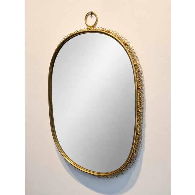Large Brass Wall Mirror by Josef Frank for Svenskt Tenn, Sweden, 1950s For Sale - Image 9 of 11