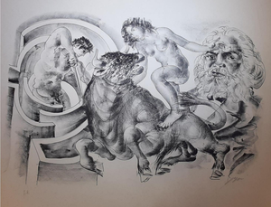Hans Erni, Le Taureau, 1970s, Lithograph