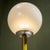 Mid-Century Modern Postmodern Skyscraper Floor Lamp with Mustard Lacquered Stem and Glass Shade, Italy For Sale - Image 3 of 10