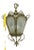 Vintage Spanish Rococo Style Etched Glass Wired Pendant Light For Sale - Image 11 of 12