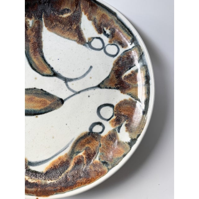 Vintage Hand-Painted Abstract Nudes Large Ceramic Bowl For Sale - Image 4 of 12