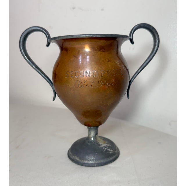 Antique 19th Century Hand Engraved Bronze Pewter Shot Put Award Trophy Urn Prize For Sale - Image 4 of 10