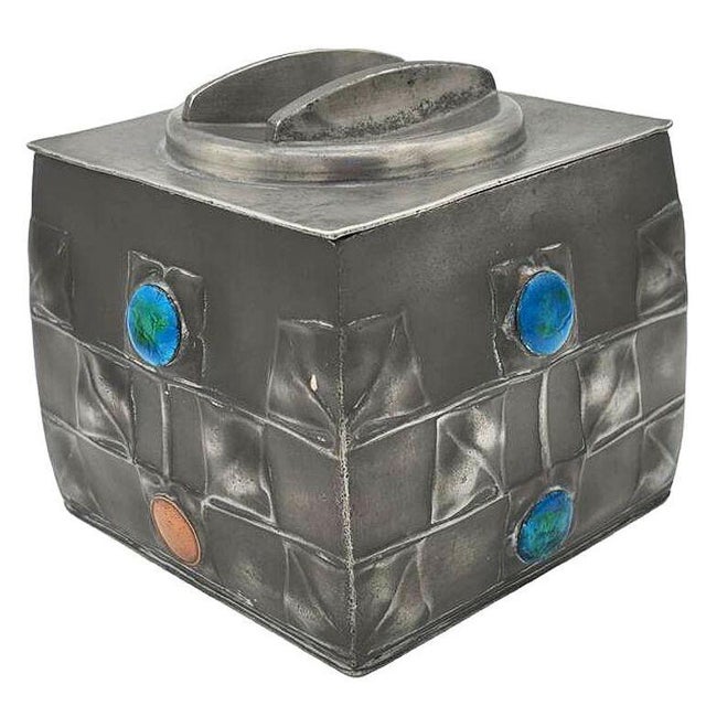 1900 - 1909 1900s Rare Arts and Crafts #0194 Tudric Pewter Box by Archibald Knox for Liberty & Co For Sale - Image 5 of 12