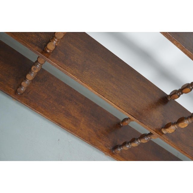 Mid-Century French Oak Bobbin Shelving Unit For Sale - Image 11 of 18