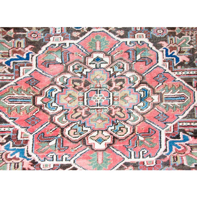 Mid 20th Century Persian Heriz Rug For Sale - Image 4 of 14