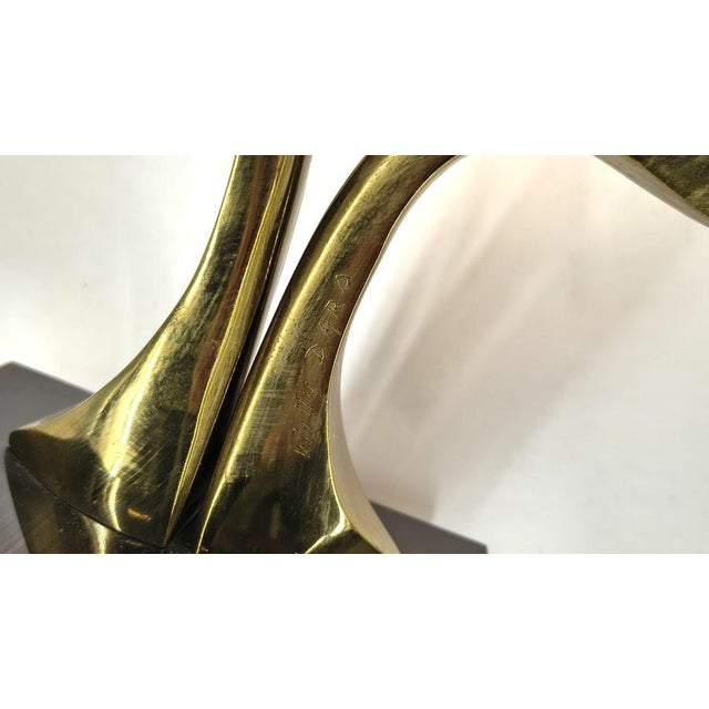 Black Bronze Table Lamp attributed to Willy Daro, 1970s For Sale - Image 8 of 14