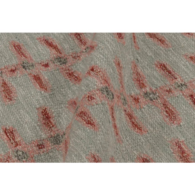 Rug & Kilim's Scandinavian Style Custom Flatweave Rug With Pink Vinery Pattern For Sale - Image 9 of 10