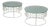 Vintage Arthur Umanoff Wrought Iron Scroll Low Round Glass Top Side Table - Pair For Sale