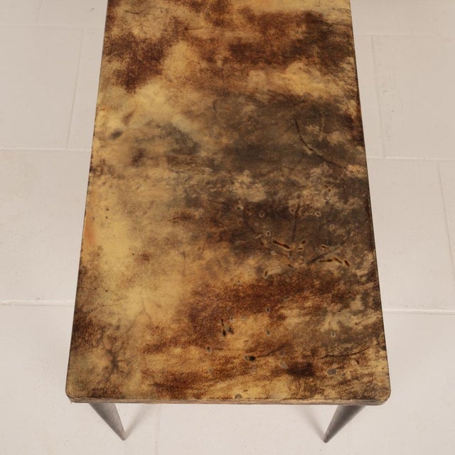Low Rectangular Model 825 Coffee Table in Parchment by Aldo Tura, 1950 For Sale - Image 16 of 18